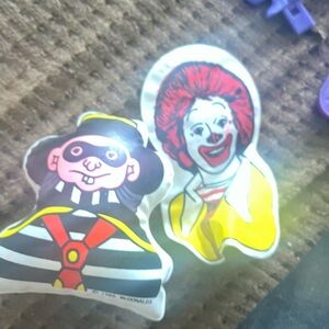 Rare hard to find McDonald’s inflatables labeled 1986 hamburgalar and Ronald